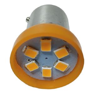 LAMPADA 67 12V  (LED) 6 PONTO AMARELA