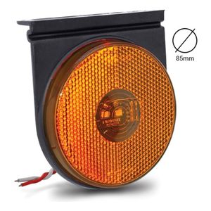 Lanterna lateral led 24v redonda amarela