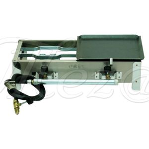 FOGAO 2 BOCAS DE INOX MEIA CHAPA