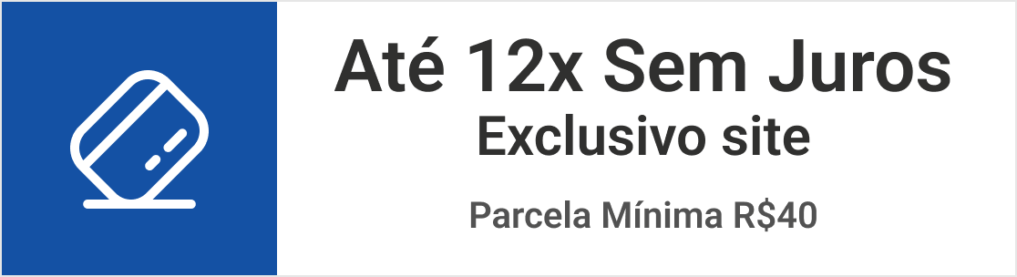 Parcele em 12x sem juros
